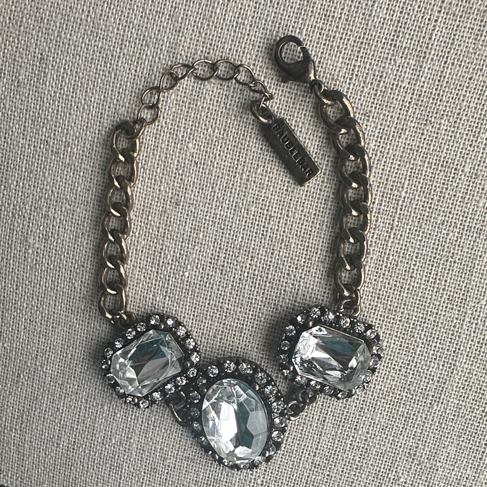 Antique finish gold Crystal bracelet.